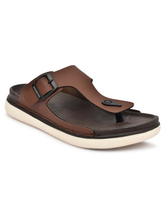 Brown Toe Ring Sandals for Men