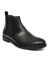 Synthetic Leather Chelsea Boots For Men Slip on Formal Boots For Men Black