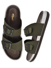 Olive Buckle Sandals