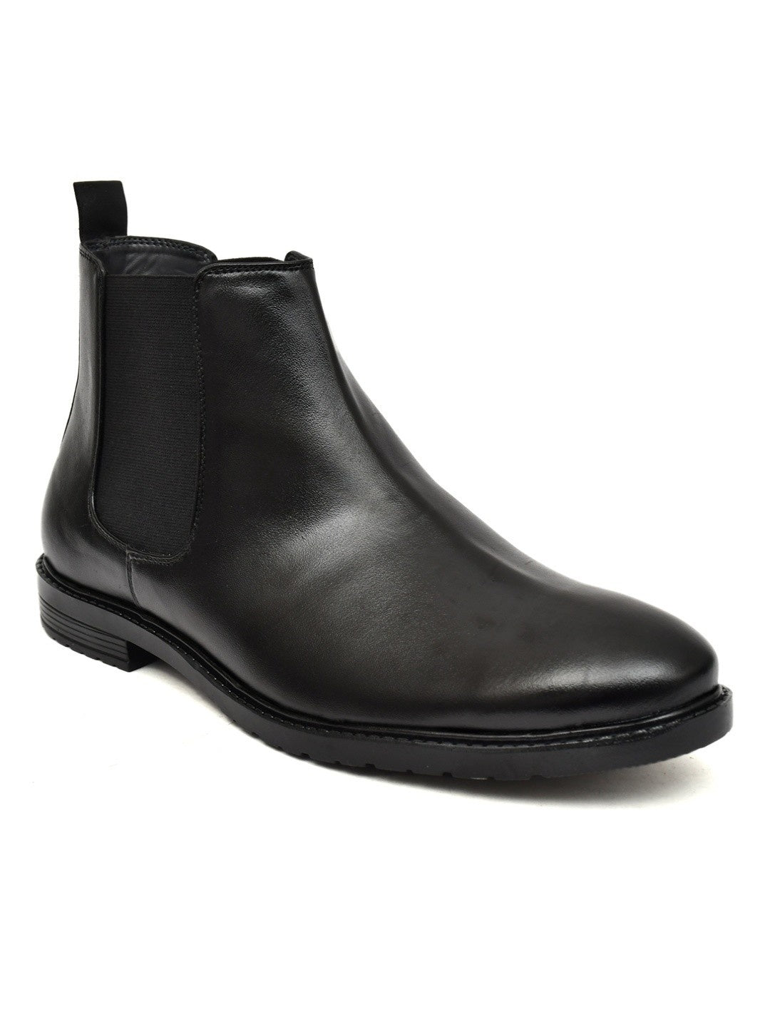 Synthetic Leather Chelsea Boots For Men Slip on Formal Boots For Men Black