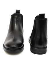 Synthetic Leather Chelsea Boots For Men Slip on Formal Boots For Men Black